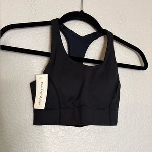Outdoor Voices Size XXS Black Doing Things Thrive Sports Bra - New With Tags